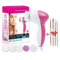 Facial Cleansing Brush 5 in 1 Portable Electric Facial Massager with 5 Spin Brush Heads for Acne, Blackheads, Dead Skin and All Skin Care and Acne Tool